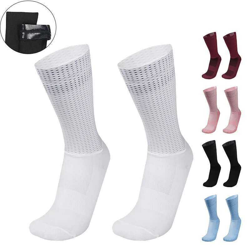 エアロシリカ新ゲル夏靴下バイクチームノンスリップサイクリング - Sock Garter Men のレビューと価格
