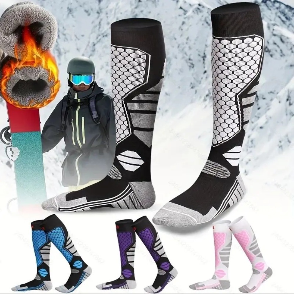 冬用暖かいスキーソックス - 滑り止め、厚手、通気性、圧縮タ - Sock Garter Men のレビューと価格